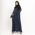 Abaya ouverte essentielle bleu marine foncé
